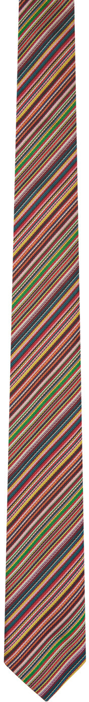 

Разноцветный галстук в фирменную полоску Paul Smith