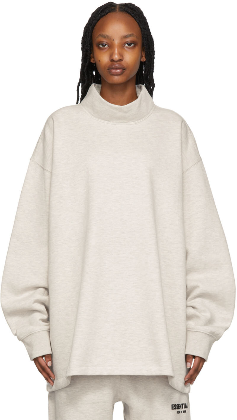 

Свободная толстовка с воротником-стойкой Off-White Essentials, Белый