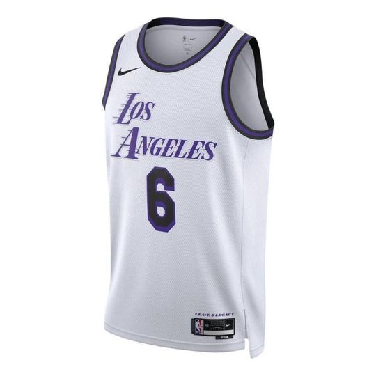 Майка Nike Dri-FIT NBA Los Angeles Lakers Lebron James City Edition 2022/23 DO9597-101, белый