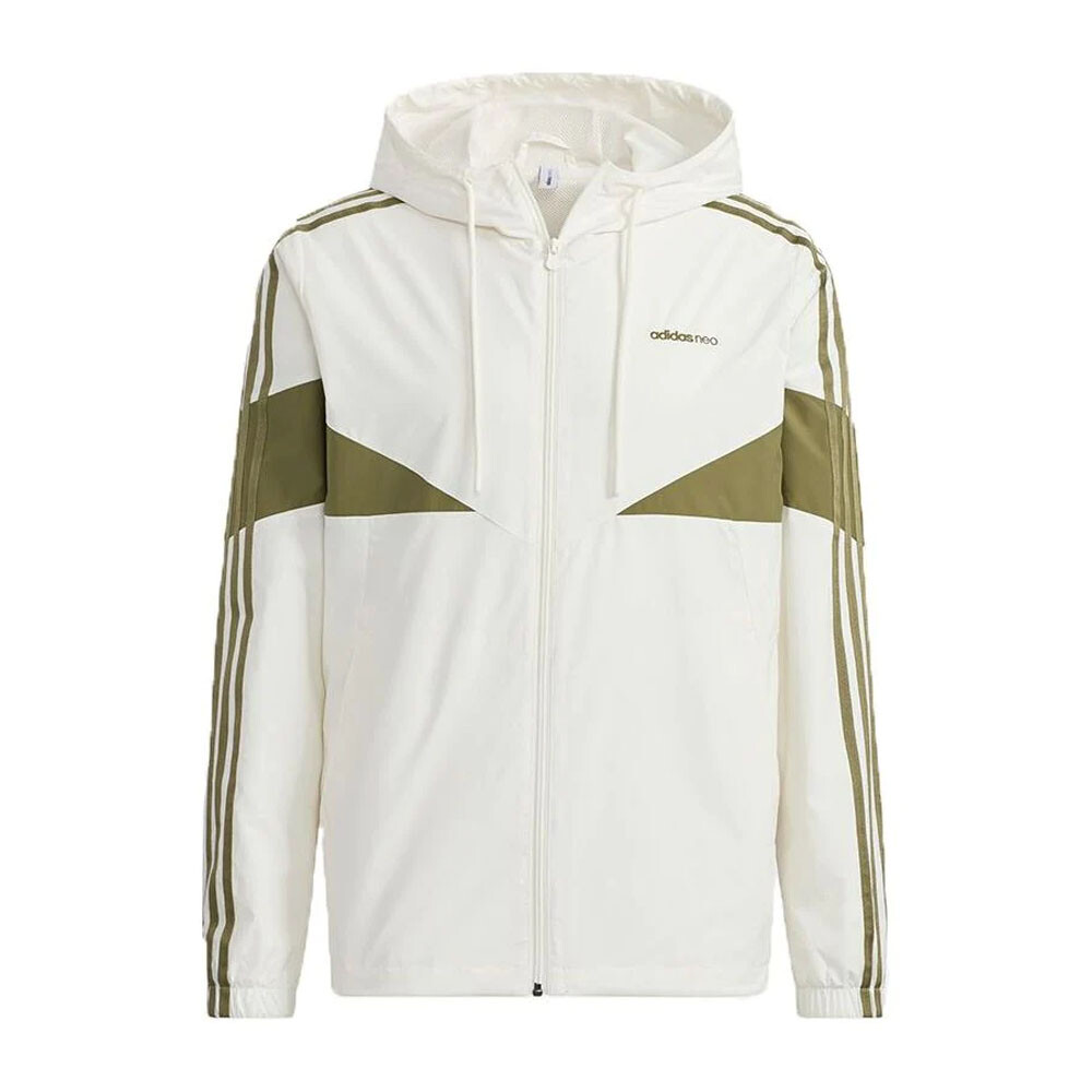 

Ветровка Adidas Neo 3-Stripes, белый/зеленый