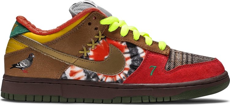 Лимитированные кроссовки Nike Dunk Low SB 'What The Dunk', мультикорол - фото