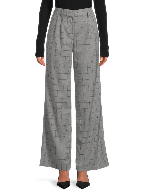 

Брюки Широкие Calvin Klein Windowpane, charcoal