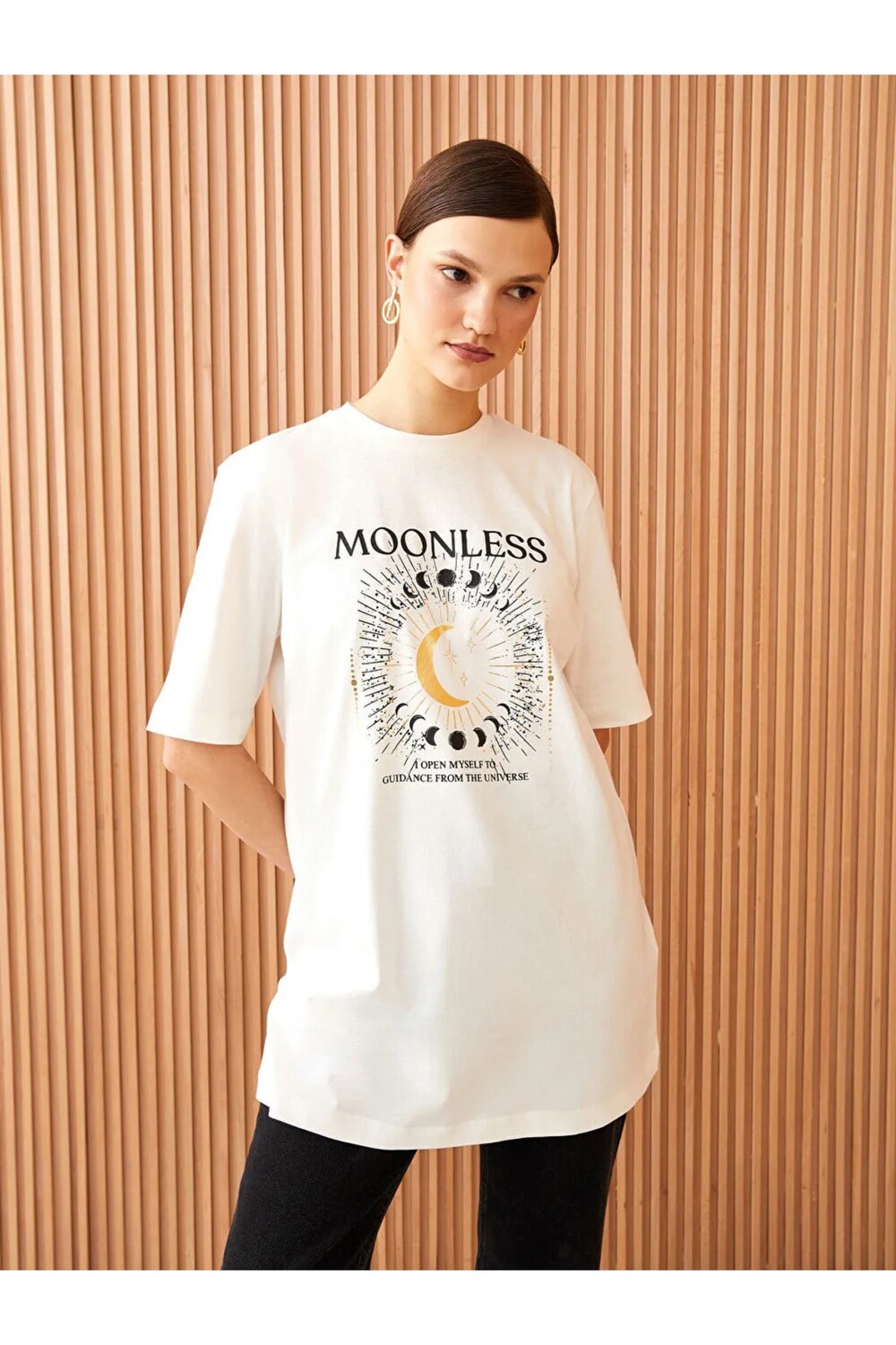 

Туника - Экрю - Oversize LC Waikiki, экрю
