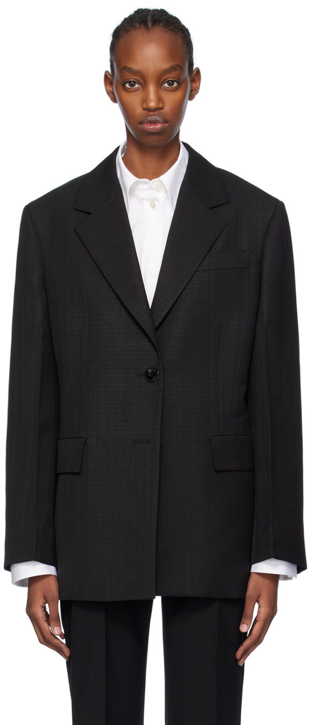 Черный строгий пиджак Jil Sander, цвет Black