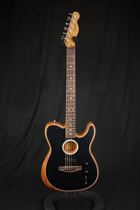 Акустическая гитара Fender American Acoustasonic Telecaster - Black электрогитара fender american acoustasonic telecaster 2023 black