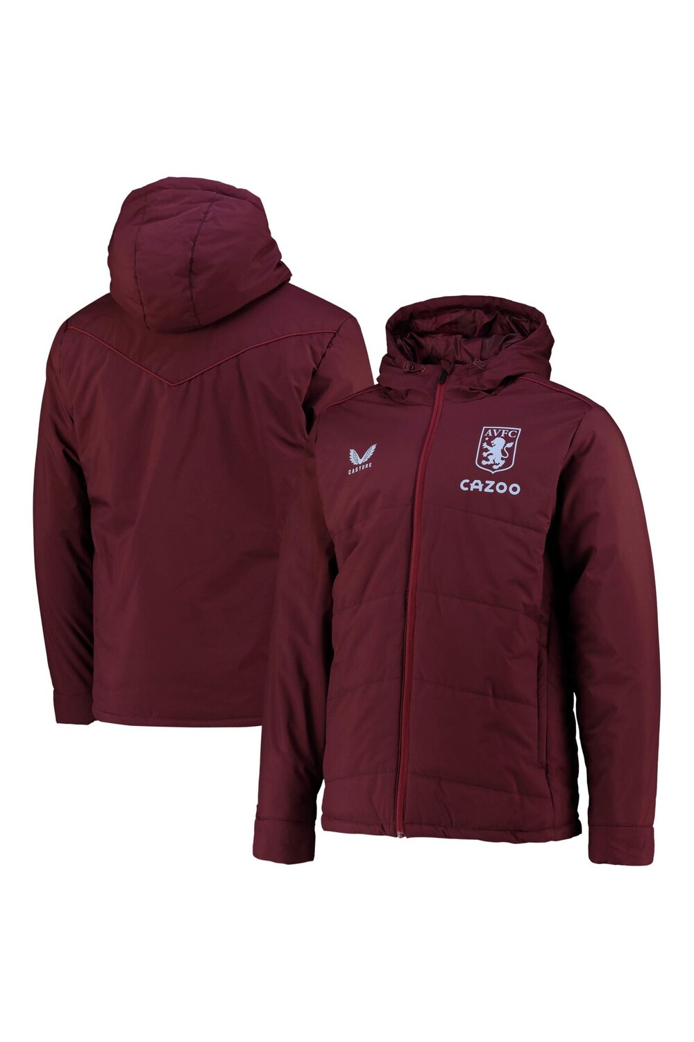 

Скамейка и скамейка игроков Астон Виллы Castore, красный
