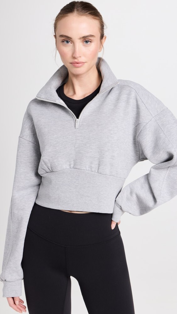 

Толстовка Alo Yoga Vixen Fleece 1/4 Zip, серый