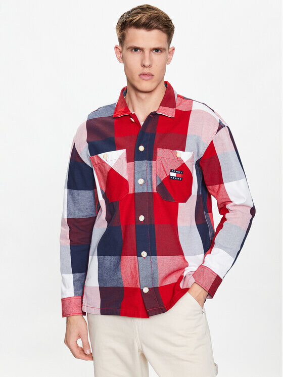 

Рубашка стандартного кроя Tommy Jeans, красный