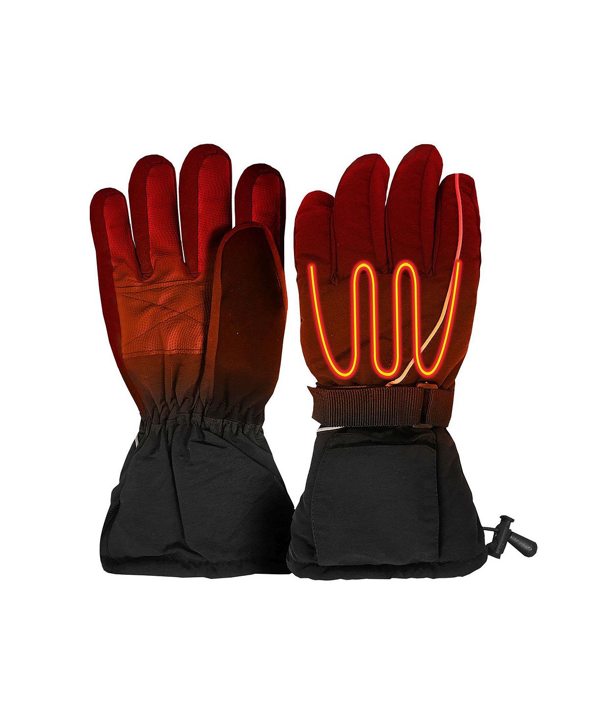 цена Женские зимние перчатки с подогревом на батарейках АА ActionHeat, черный