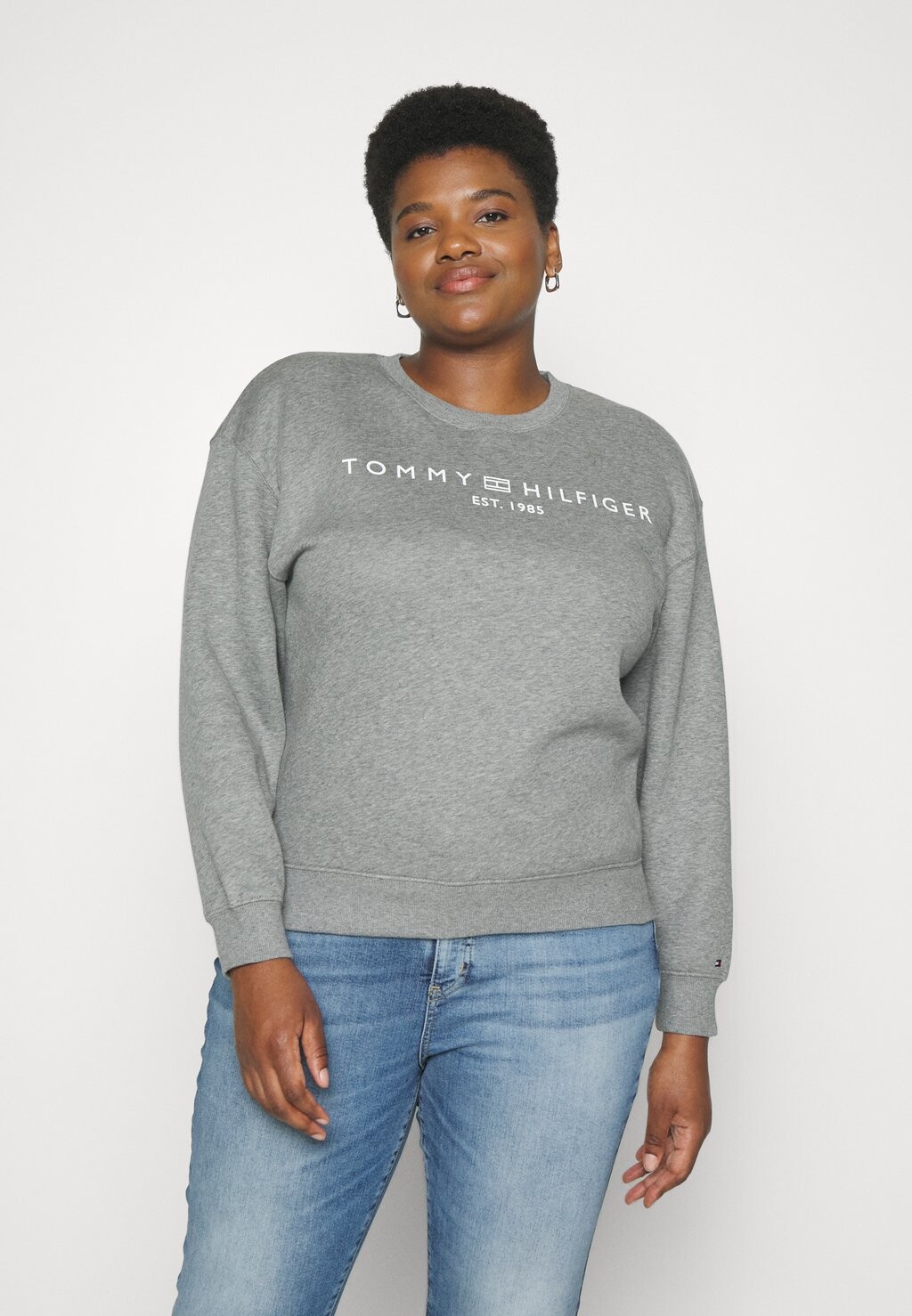 

Толстовка Tommy Hilfiger Curve CORP LOGO, цвет medium heather grey