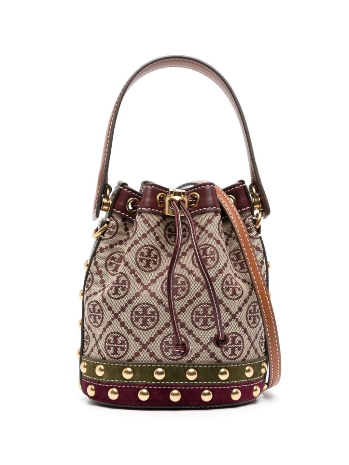 

Tory Burch жаккардовая сумка-ведро с монограммой, коричневый