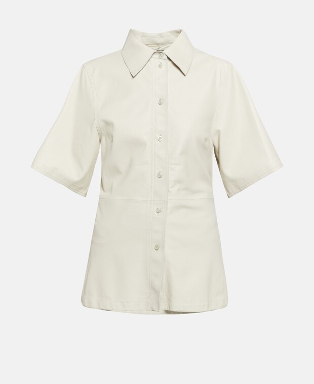 

Кожаная блузка Studio AR, экрю