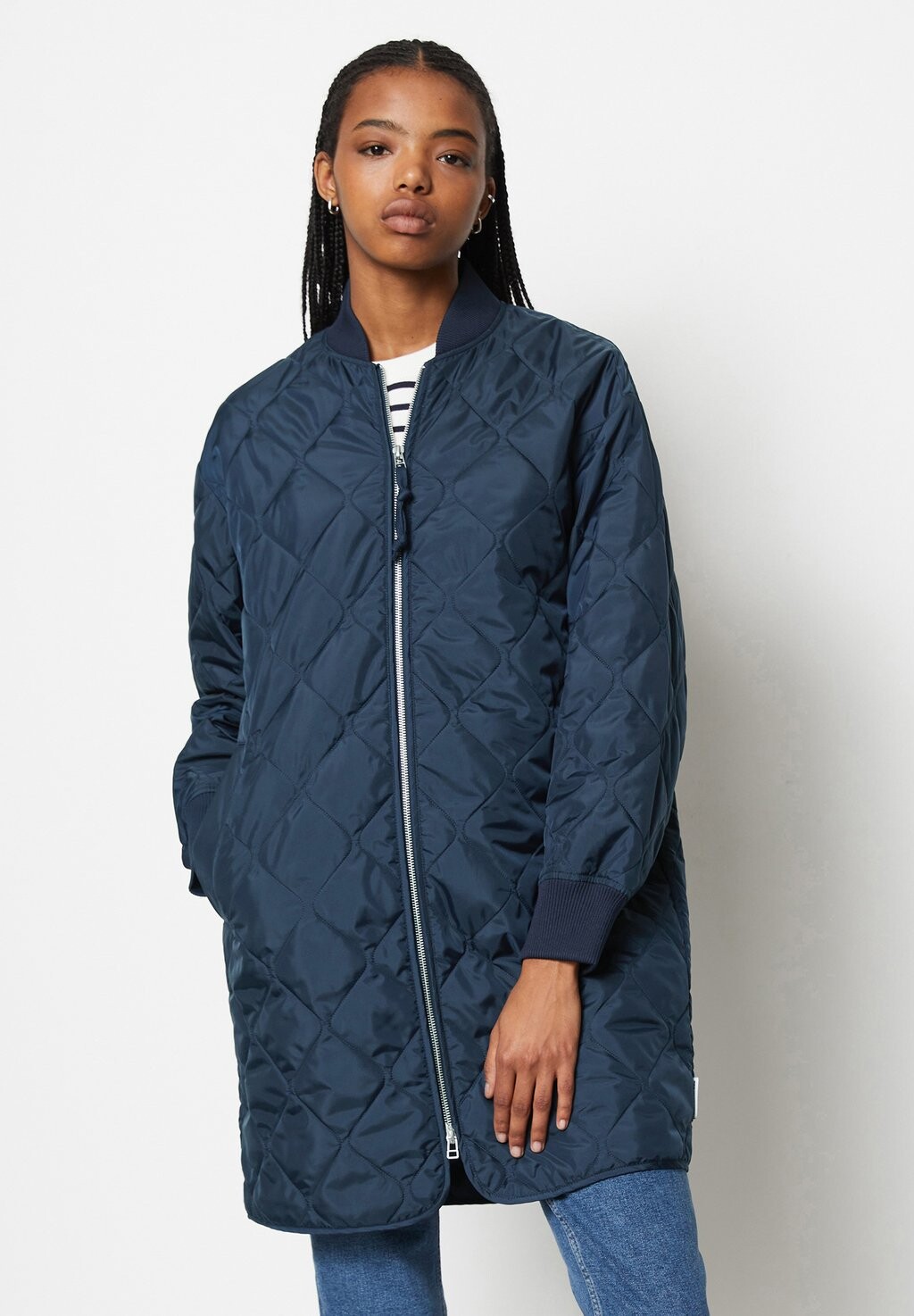 Короткое пальто QUILTED COAT ZIPPER WELT POCKETS Marc O'Polo DENIM, цвет navy teal