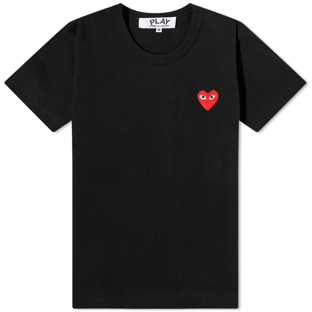 

Женская базовая футболка с логотипом Comme des Garcons Play