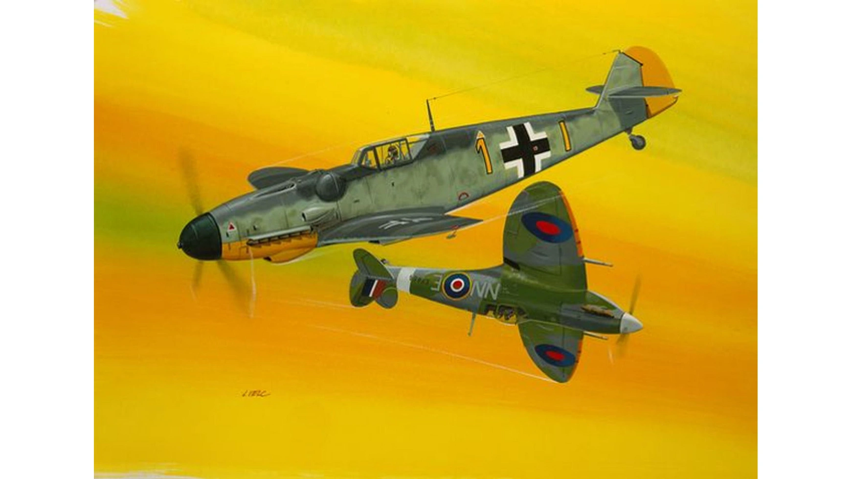 Боевой комплект Revell Messerschmitt Bf109G-10 и Spitfire MkV сборная модель revell bf109g 10