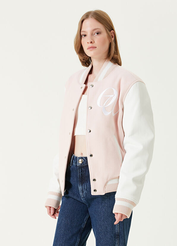 

Шерстяной бомбер Off-White, розовый