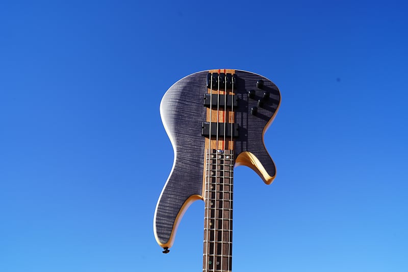 Басс гитара Schecter DIAMOND SERIES Charles Berthoud CB-4 - See Thru Black Satin Left Handed 4-String Electric Bass Guitar цена и фото