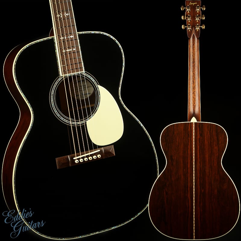 Акустическая гитара Bourgeois OM-42 Black Top - German Spruce & Madagascar Rosewood
