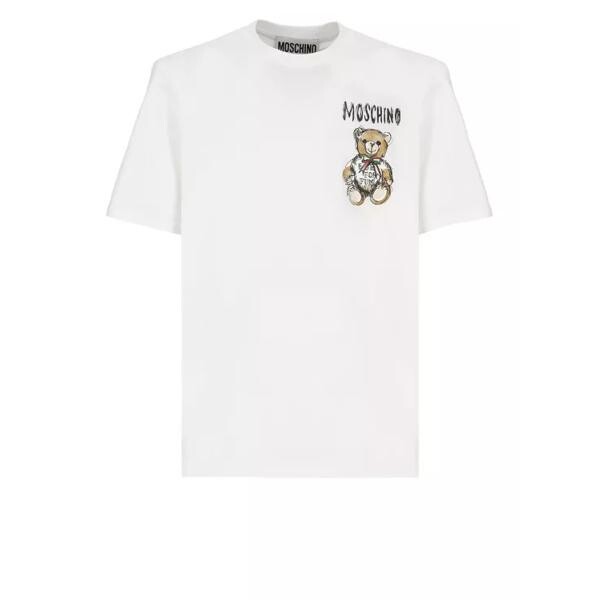 

Футболка t-shirt with logo Moschino, белый