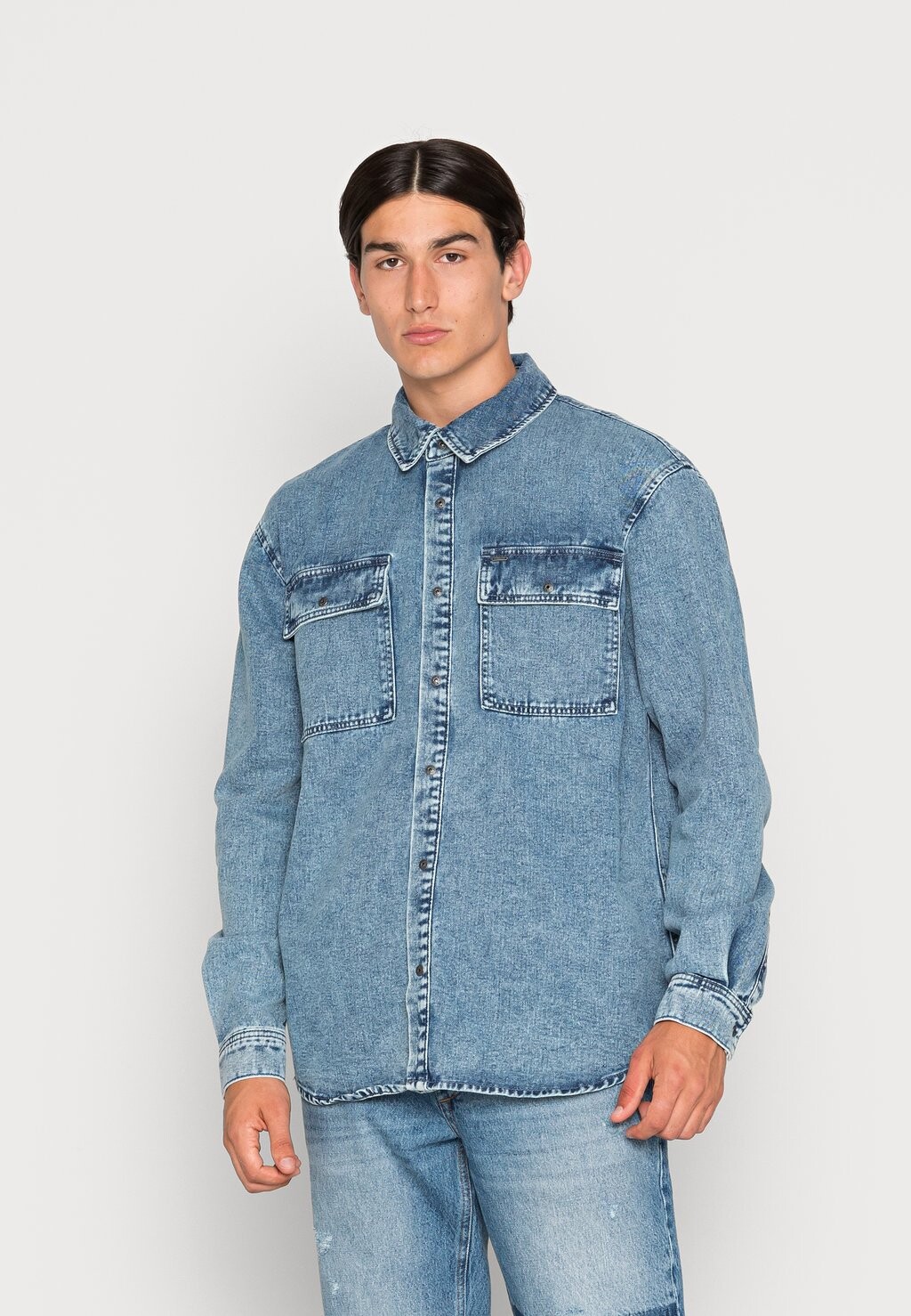 

Джинсовая куртка Only & Sons ONSBILL WASHED overshirt, цвет blue denim