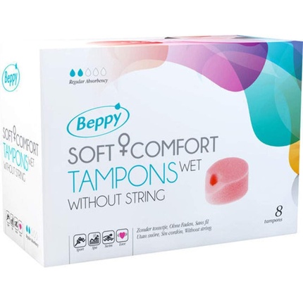 Тампоны Beppy Soft Comfort со смазывающим слоем, 8 шт. 58877 beppy wet 8 шт тампоны для активного образа жизни
