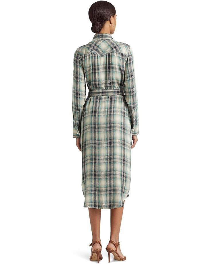 

Платье LAUREN Ralph Lauren Plaid Twill Shirtdress, цвет Blue/Green Multi