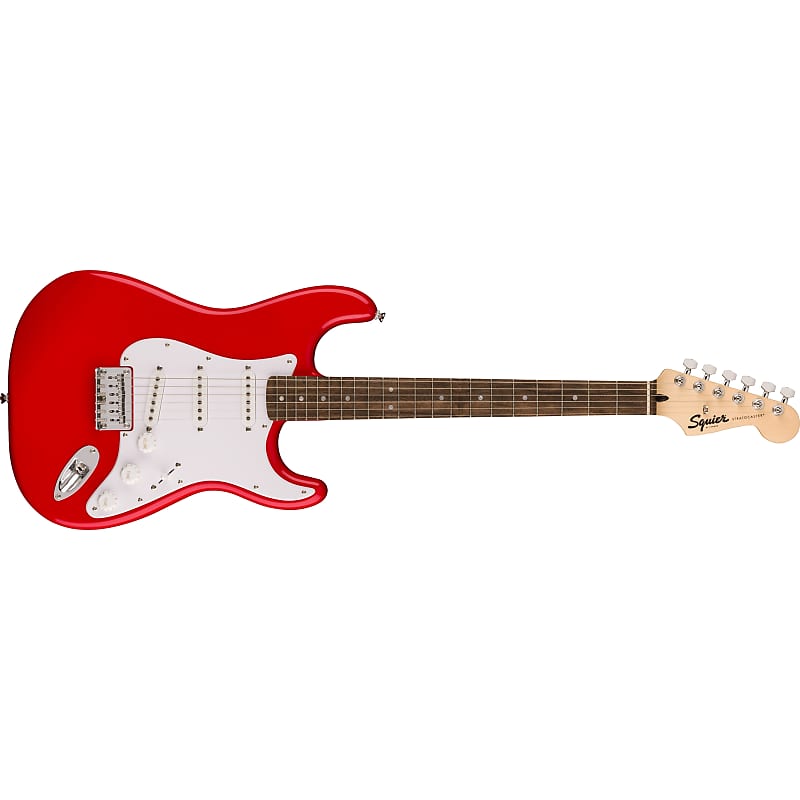 цена Электрогитара Squier Sonic Stratocaster HT Guitar, Laurel Fingerboard, White Pickguard, Torino Red