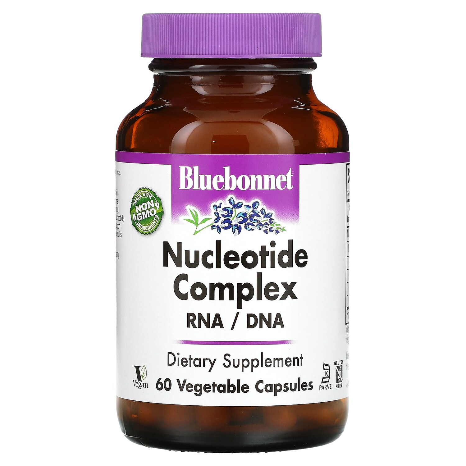 

Nucleotide Complex, РНК / ДНК, 60 растительных капсул, Bluebonnet Nutrition