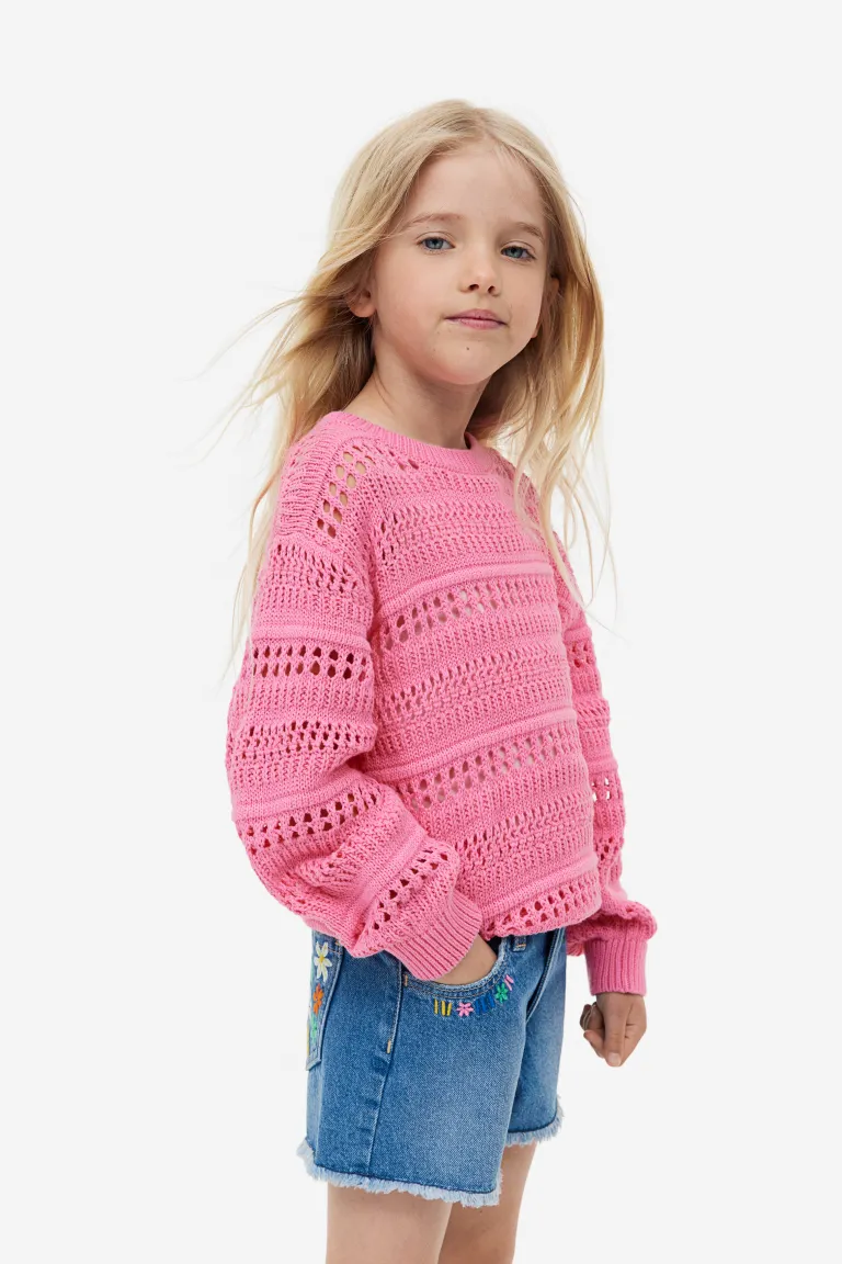 

Свитер крючком H&M, розовый