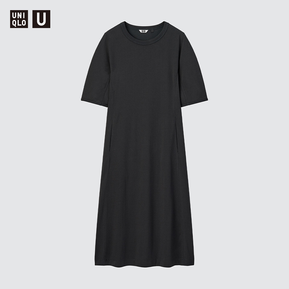 

Женское платье Uniqlo AIRism из смесового хлопка, черный