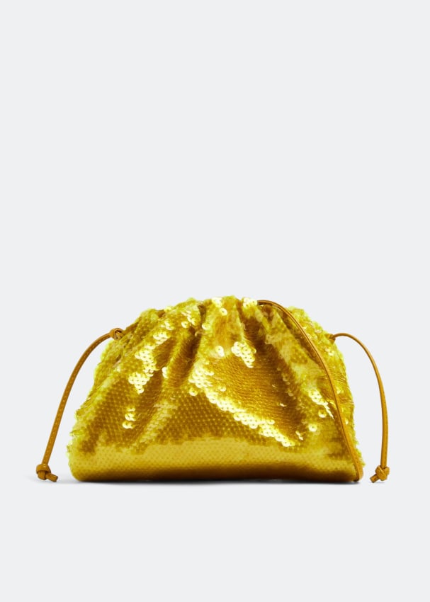 Клатч Bottega Veneta Mini Pouch, желтый
