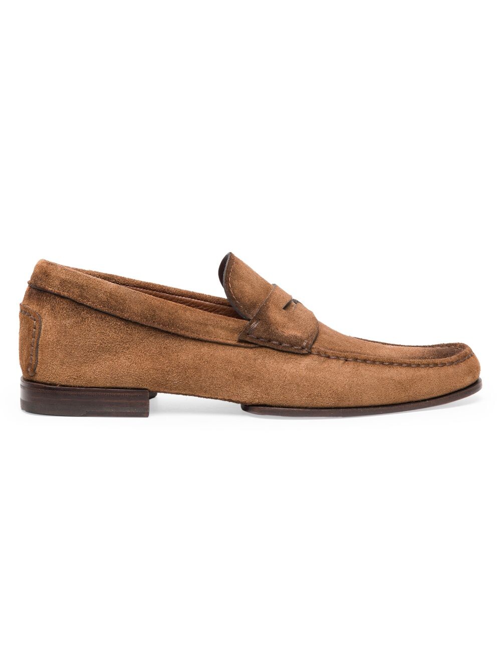 

Замшевые пенни-лоферы Santoni, коричневый