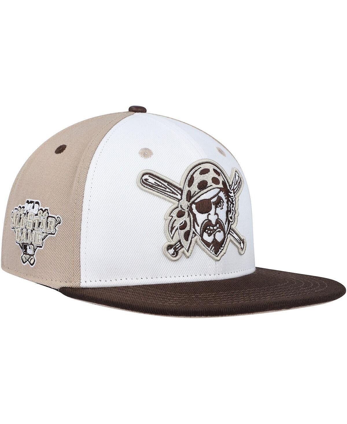 

Мужская бело-коричневая кепка Pittsburgh Pirates Chocolate Ice Cream Drip Snapback Pro Standard