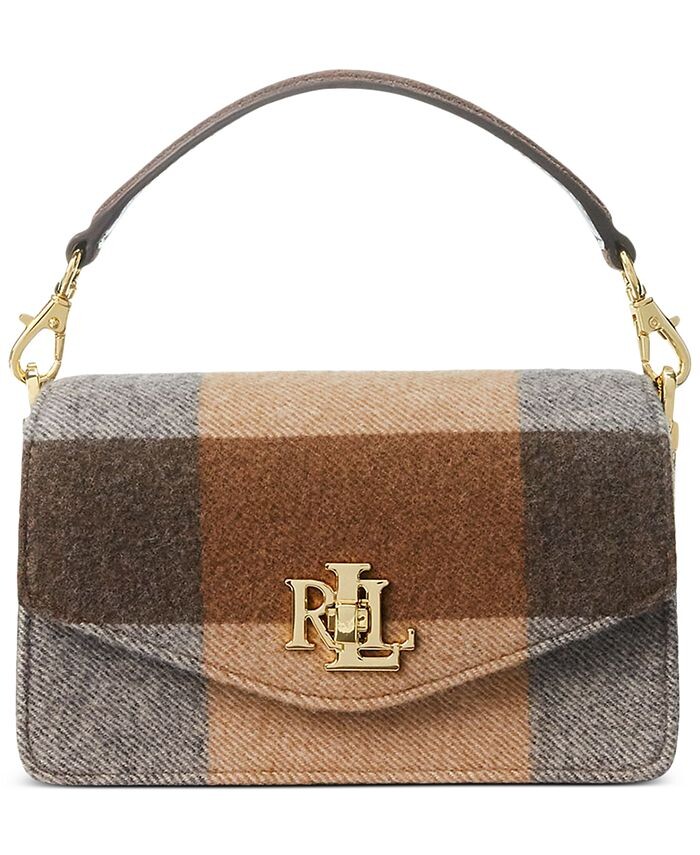 

Клетчатая сумка через плечо Tayler из твила Lauren Ralph Lauren, коричневый