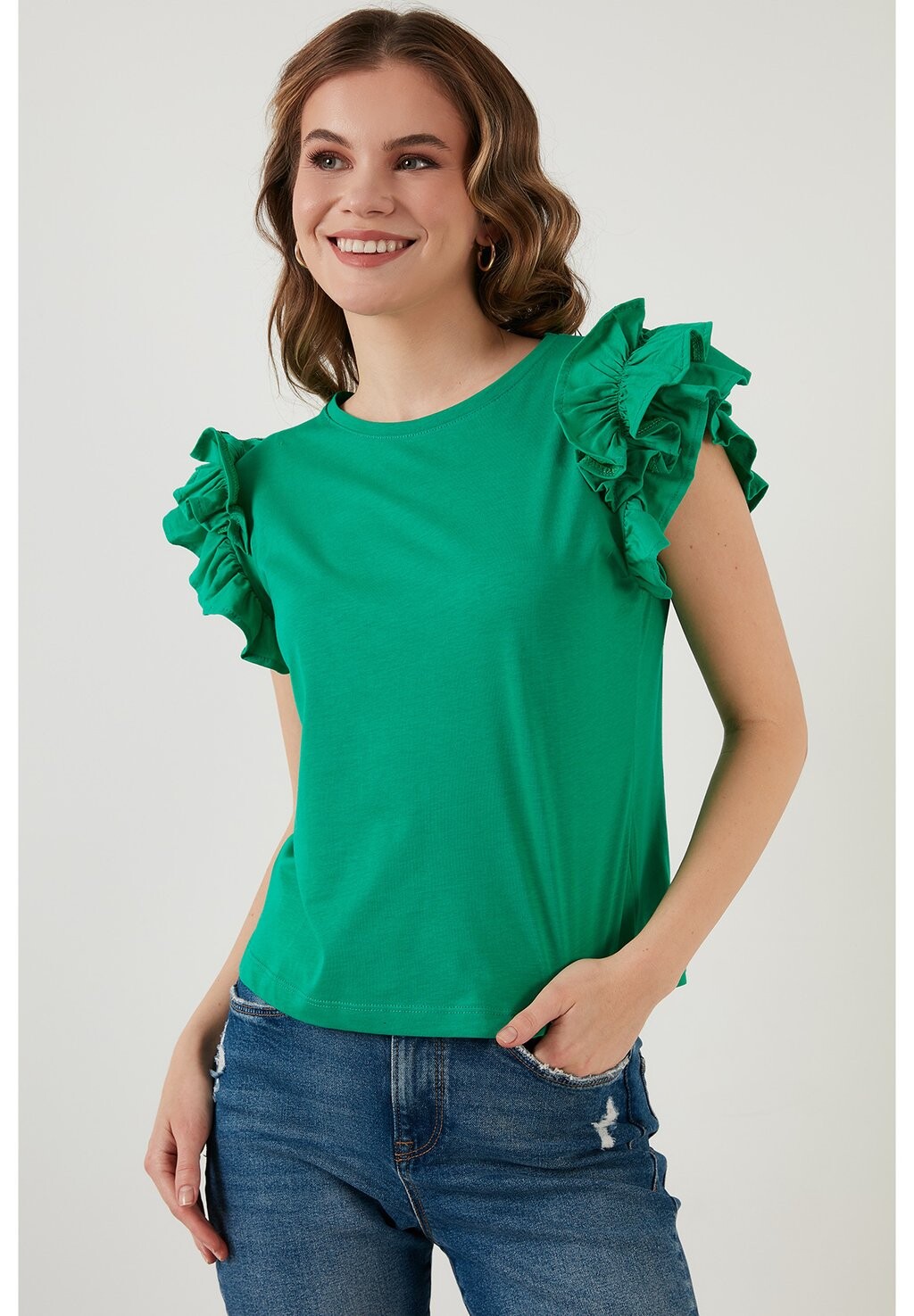 

Футболка с принтом SLIM FIT LELA, цвет benetton color