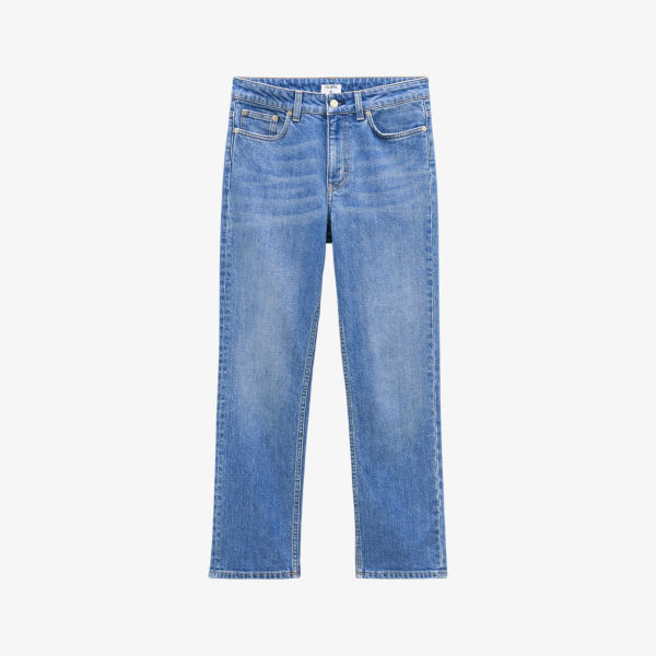 цена Прямые джинсы stella со средней посадкой из эластичного органического хлопка Filippa K, синий