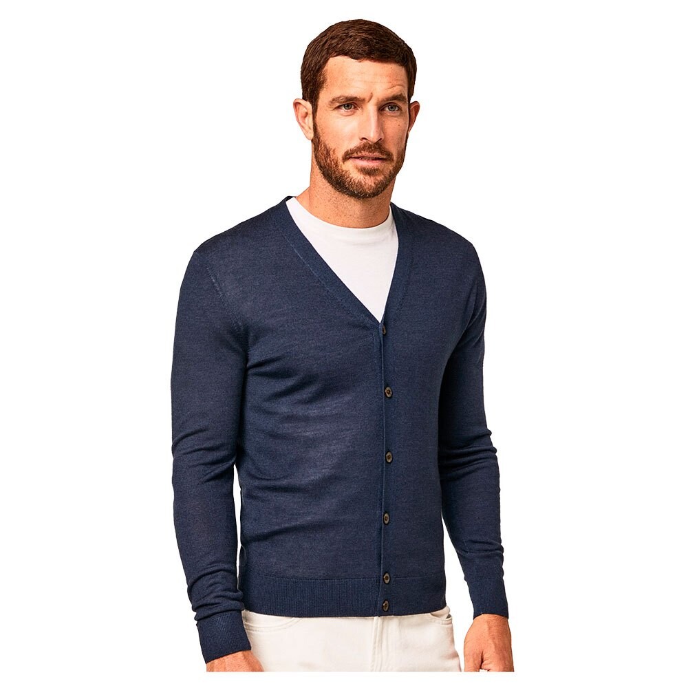 

Кардиган Hackett Garment Merino Silk, серый