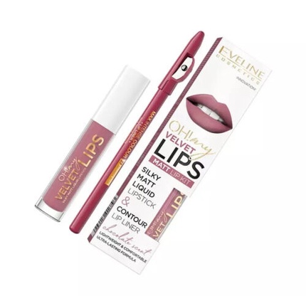 Ой! My Velvet Lips Kit Набор для макияжа губ 13 Brownie Biscotti, Eveline