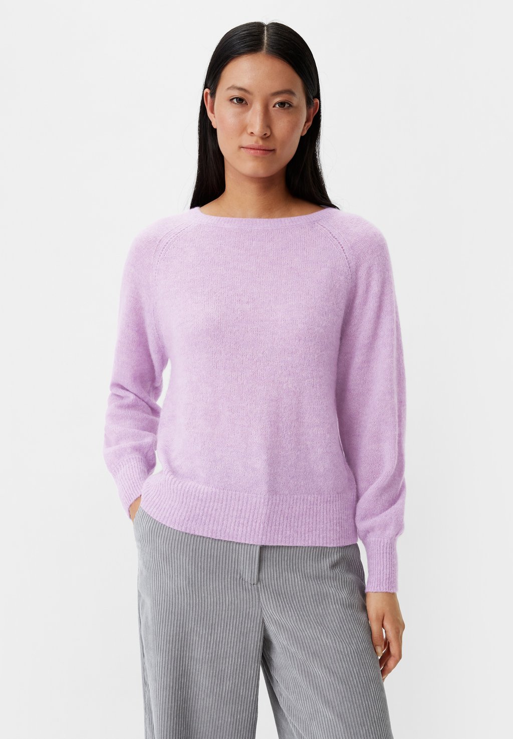 Вязаный свитер comma, цвет lavendel