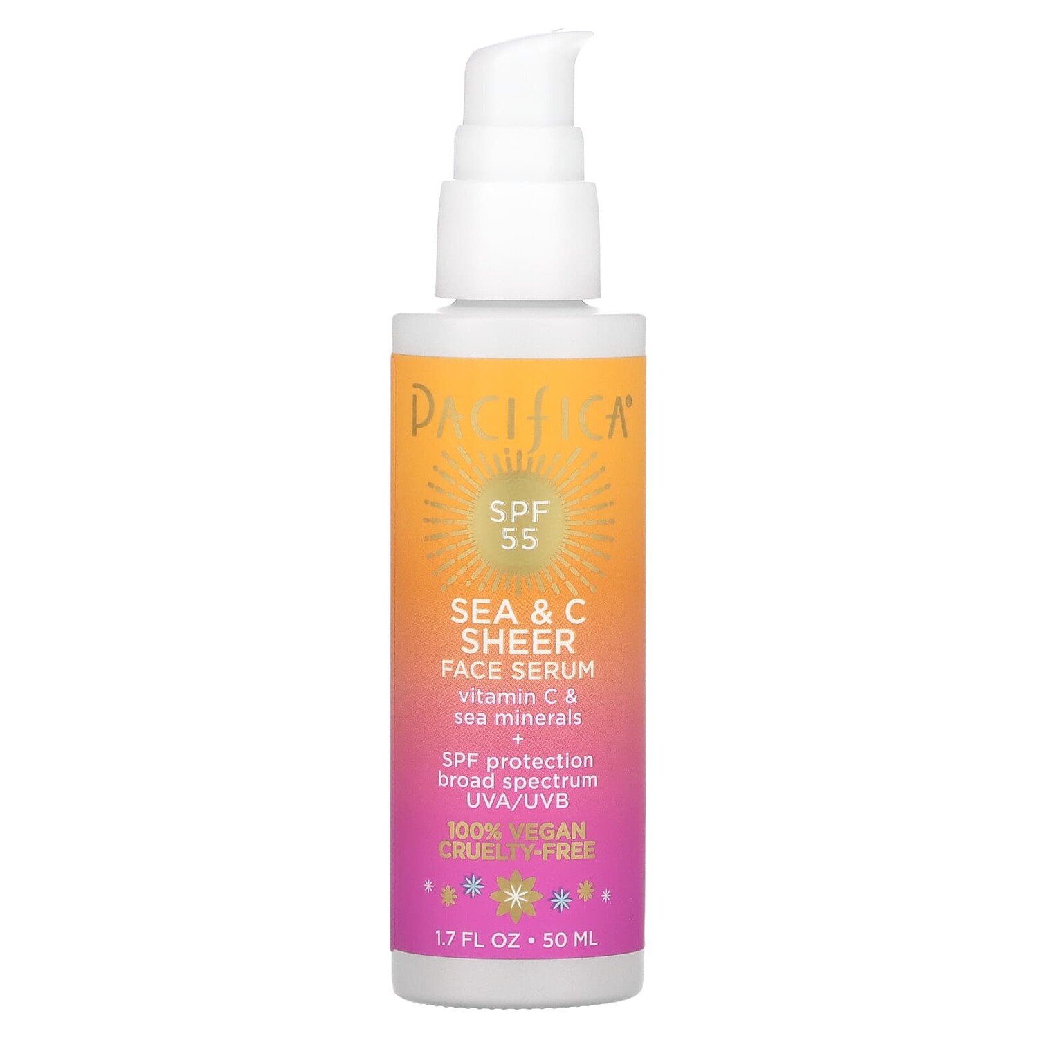

Прозрачная сыворотка для лица Sea & C, SPF 55, 50 мл (1,7 жидк. Унции), Pacifica