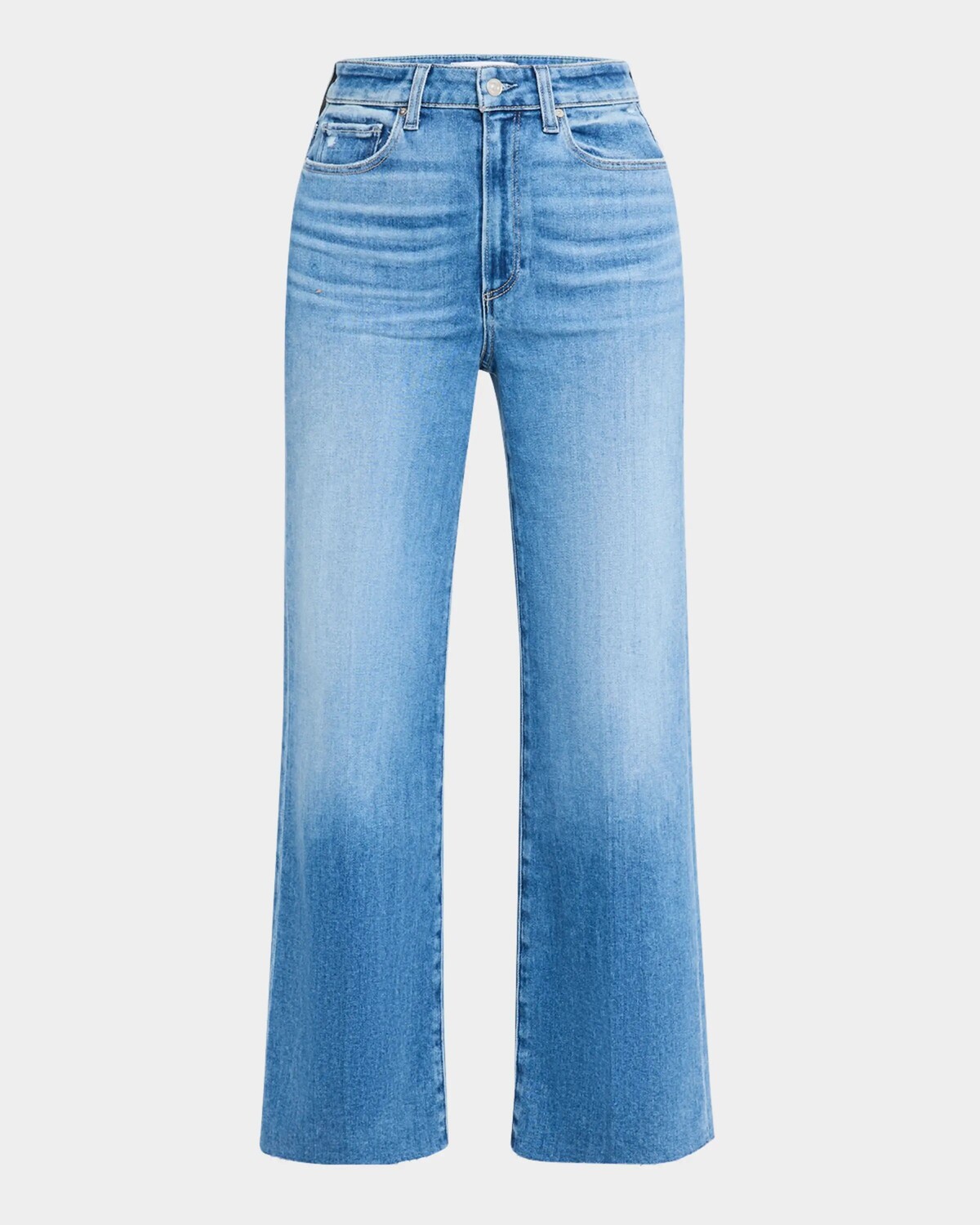 

Укороченные джинсы Anessa с необработанным краем Paige, цвет Flamenco Distressed