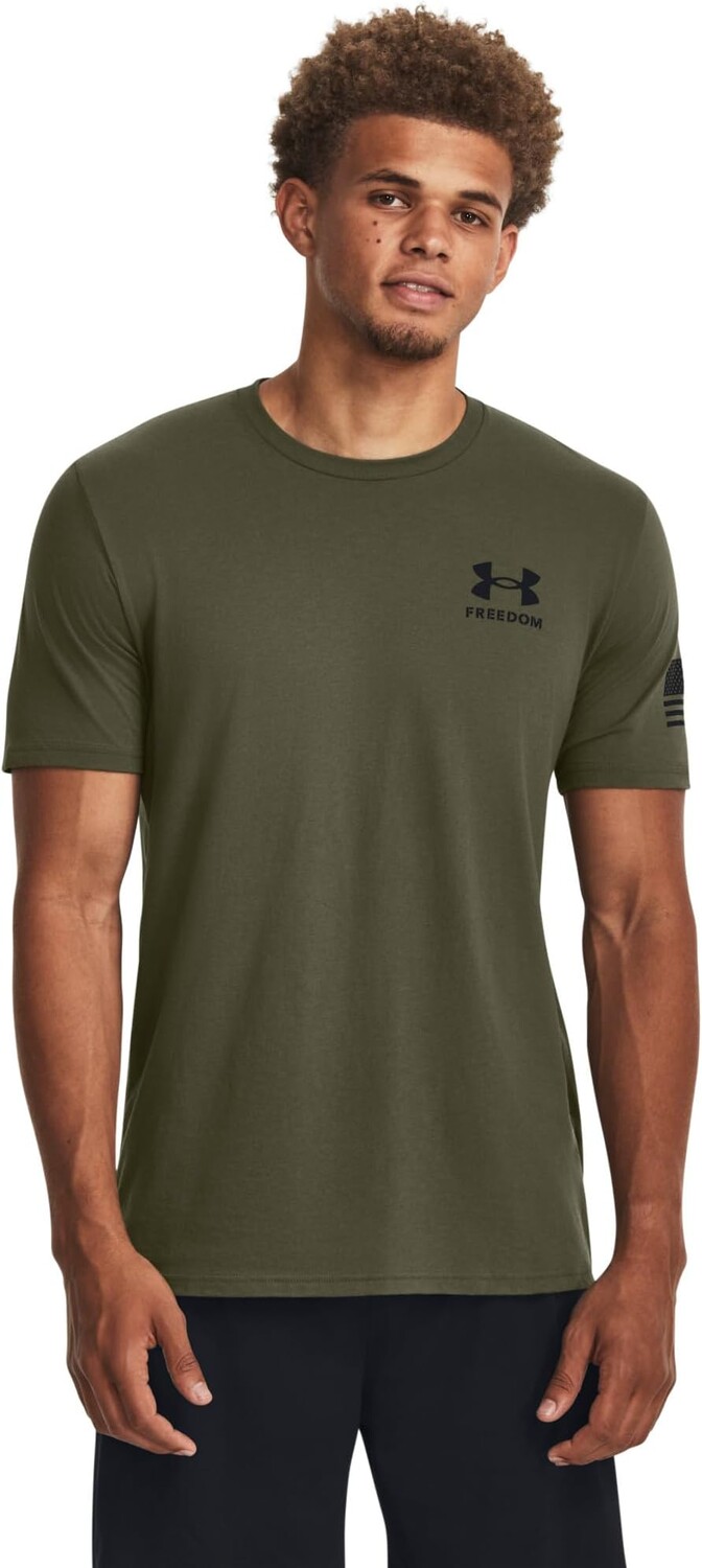 

Камуфляжная футболка New Freedom Flag Under Armour, цвет Marine OD Green/Black