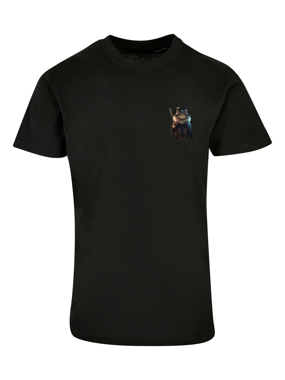Футболка F4Nt4Stic Wizard Cat, черный мужская футболка wizard cat 2xl синий