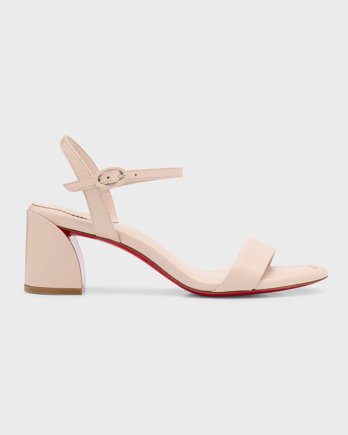 

Сандалии Miss Jane с красной подошвой и ремешком на щиколотке Christian Louboutin, цвет Leche