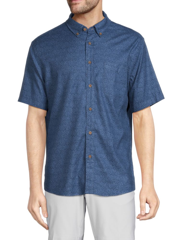 Рубашка с коротким рукавом с принтом Breeze Faherty, цвет Horizon Blue фото