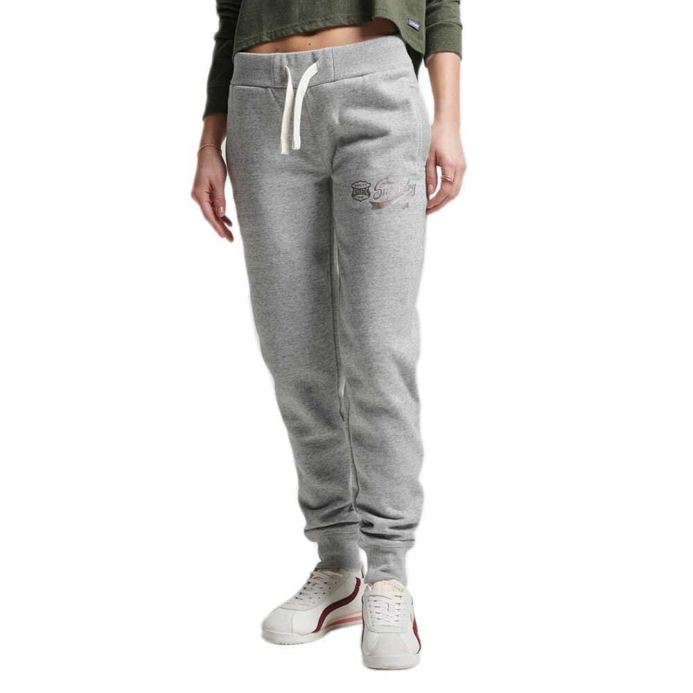 

Джоггеры Superdry Vintage Script Style Coll, серый
