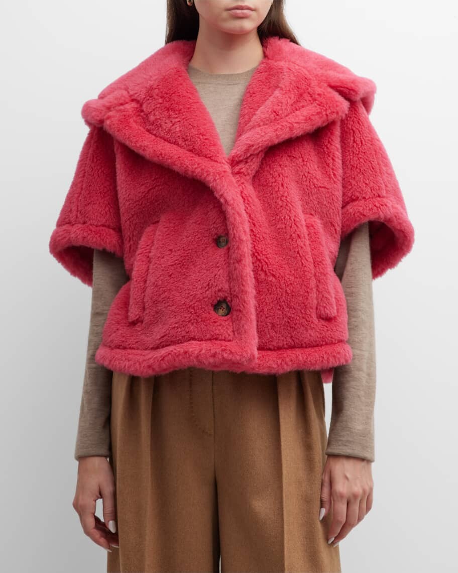 

Короткая куртка Teddy из смесовой шерсти Max Mara, Красный