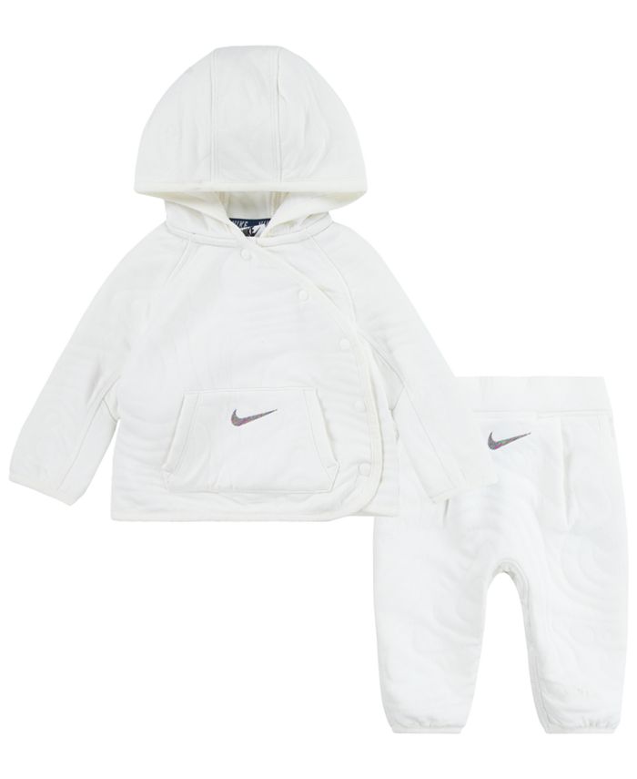 Куртка и брюки на кнопках, комплект из 2 предметов Nike, белый