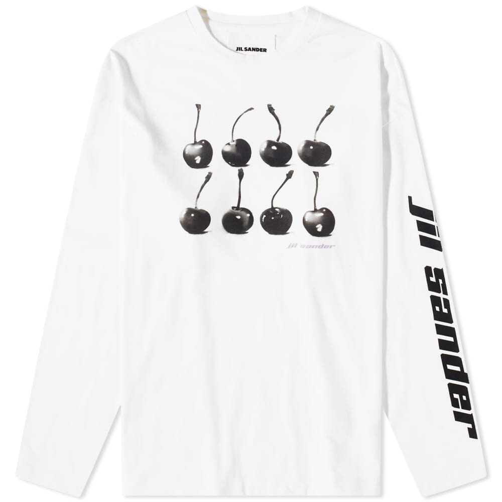 

Футболка с длинным рукавом Jil Sander вишневого цвета
