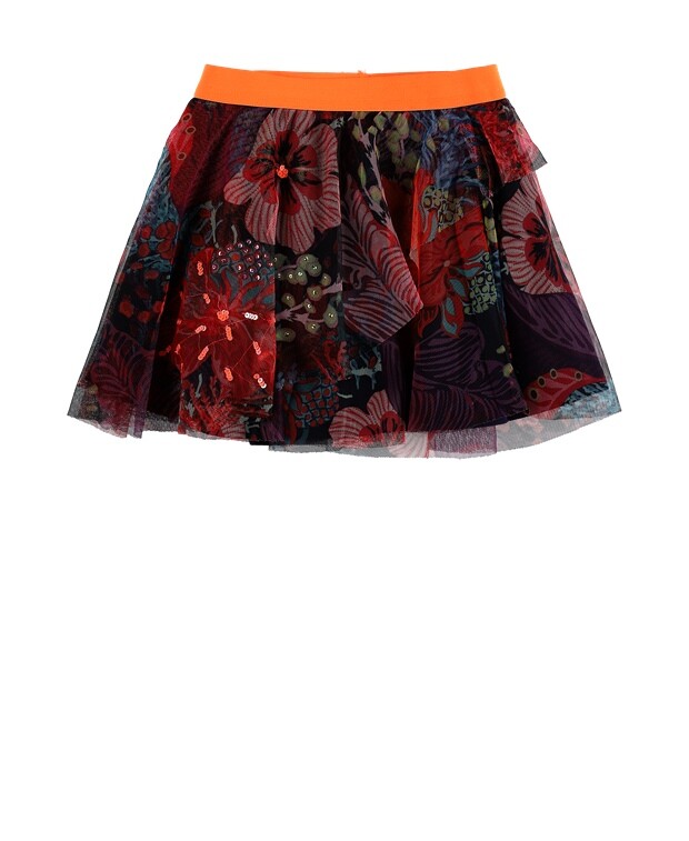 

Тюлевая юбка Desigual, темно-синий